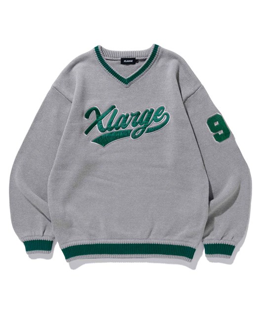 XLARGE ( エクストララージ ) - LINE V NECK KNIT - FAITHWEB