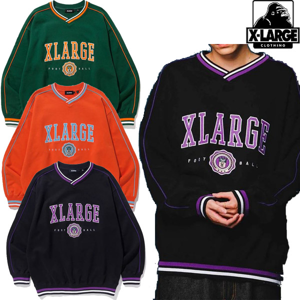 XLARGE ( エクストララージ ) - PIPING V NECK SWEAT - FAITHWEB