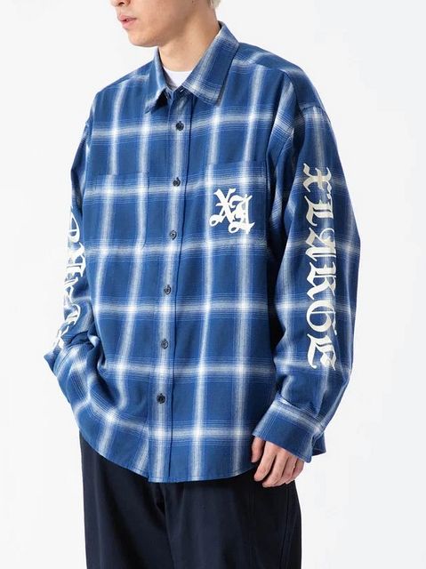 XLARGE ( エクストララージ ) - OLD ENGLISH L/S FLANNEL SHIRT - FAITHWEB