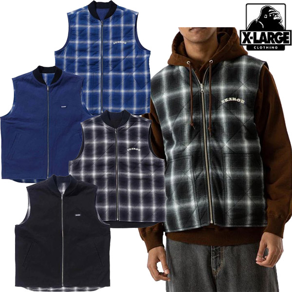 XLARGE ( エクストララージ ) - OMBRE PLAID REVERSIBLE VEST - FAITHWEB