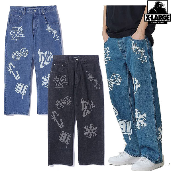 XLARGE ( エクストララージ ) - GRAFFITI DENIM PANTS - FAITHWEB