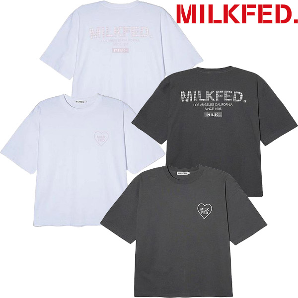 MILKFED ( ミルクフェド ) - CHECKERED LOGO WIDE S/S TEE