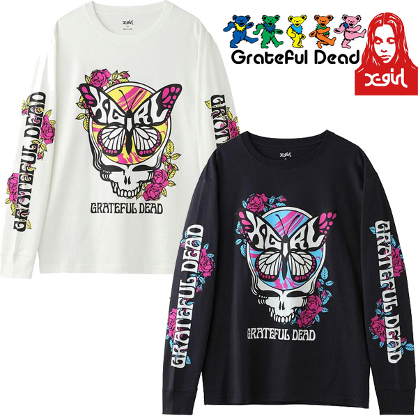 X-girl ( エックスガール ) - X-girl × GRATEFUL DEAD BUTTERFLY L/S 