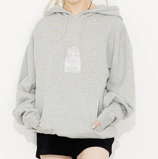 X-girl ( エックスガール ) - SATIN PATCH SWEAT HOODIE - FAITHWEB