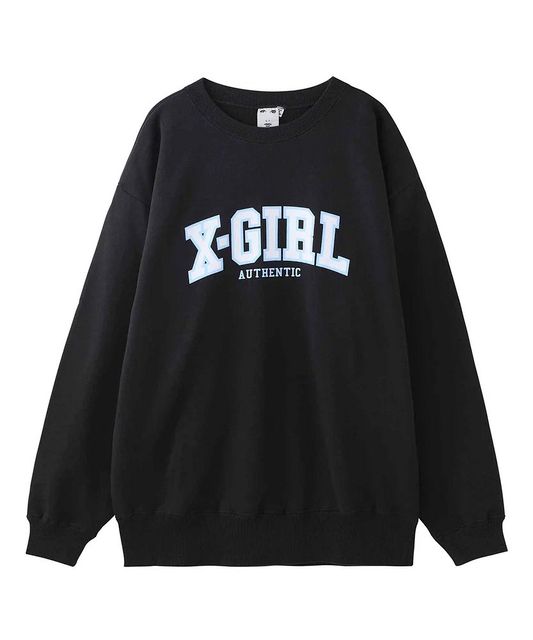 X-girl ( エックスガール ) - COLLEGE LOGO CREW SWEAT TOP - FAITHWEB