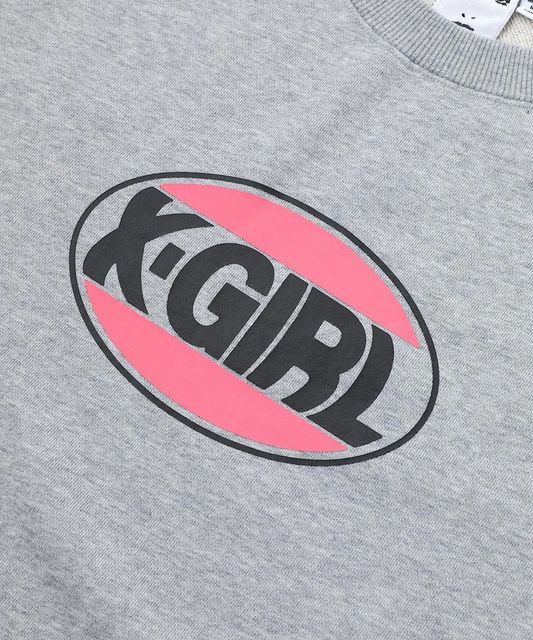 X-girl ( エックスガール ) - OVAL LOGO CREW SWEAT TOP - FAITHWEB