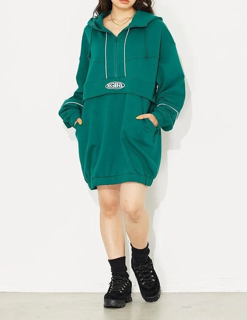 X-girl ( エックスガール ) - SWEAT ANORAK DRESS - FAITHWEB