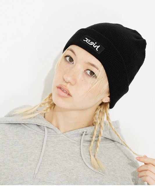 X-girl ( エックスガール ) - BOX LOGO KNIT CAP - FAITHWEB