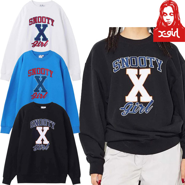 X-girl ( エックスガール ) - SNOOTY CREW SWEAT TOP - FAITHWEB