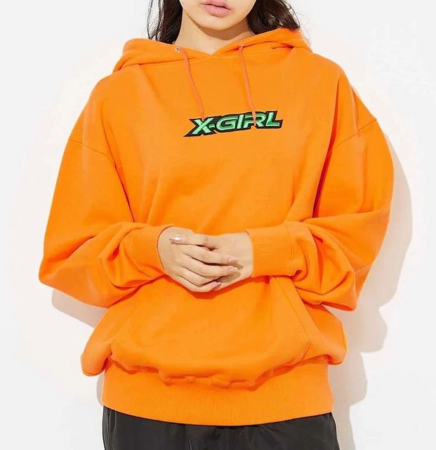 X-girl ( エックスガール ) - 3D EMBROIDERY LOGO SWEAT HOODIE - FAITHWEB