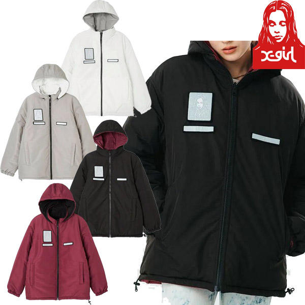 X-girl ( エックスガール ) - FACE PATCH REVERSIBLE PARKA - FAITHWEB