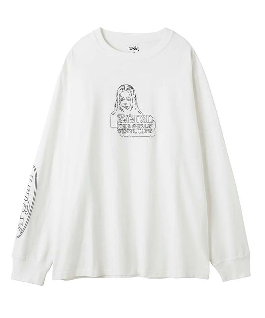 X-girl ( エックスガール ) - FACE & LOGO STITCH L/S TEE - FAITHWEB