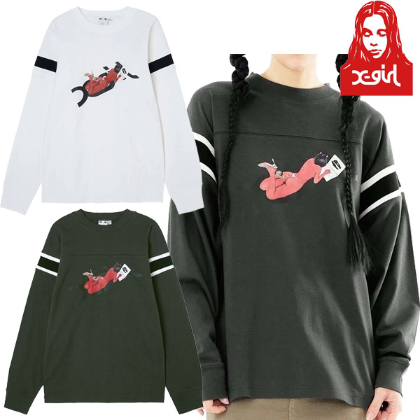 X-girl ( エックスガール ) - X-girl × T-REX FOOTBALL TEE - FAITHWEB