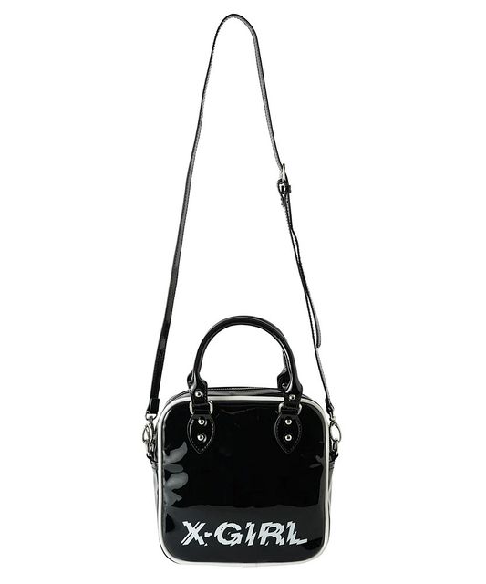 X-girl ( エックスガール ) - ENAMEL 2WAY SQUARE SHOULDER BAG - FAITHWEB