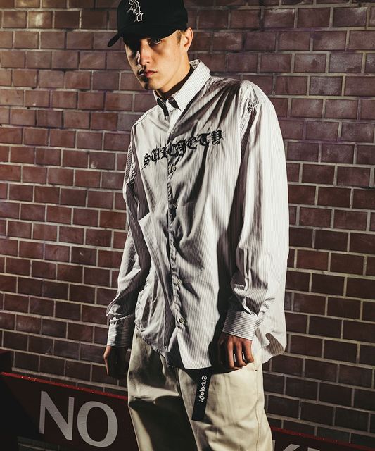 SUBCIETY ( サブサエティ- ) - STRIPE OVER SHIRT - FAITHWEB