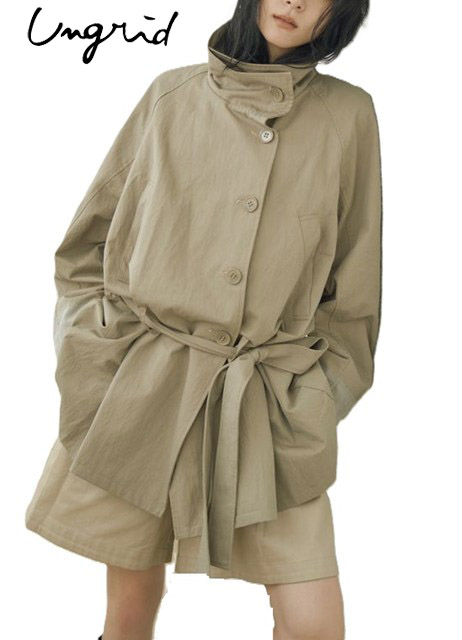☆予約☆ Ungrid (アングリッド ) - スタンドカラーミドル丈トレンチコート