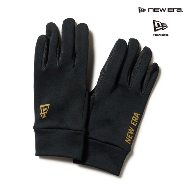 NEW ERA ( ニューエラ ) - イータッチ フリース ウォーマーグローブ ブラック/ゴールド FW25