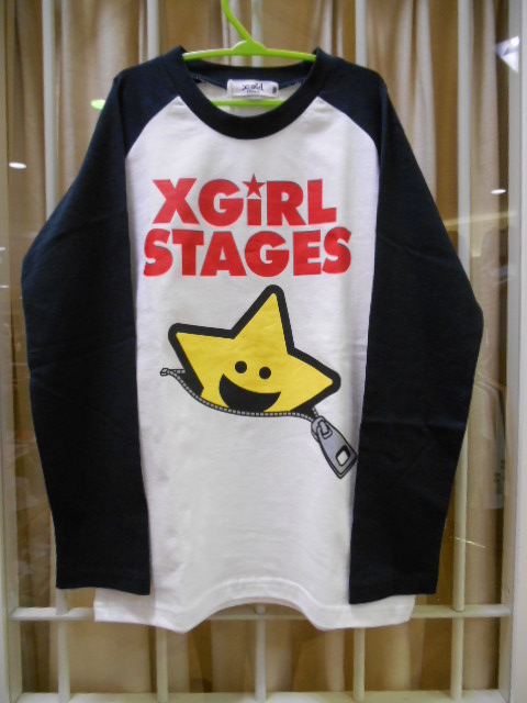 X Girl Stages エックスガールステージス キャラクターラグランスリーブtシャツ Faithweb