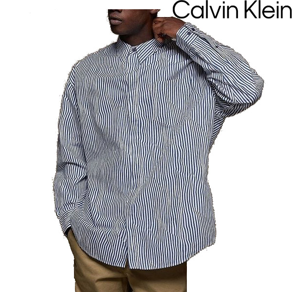 CALVIN KLEIN (カルバンクライン) - オーバーサイズストライプシャツ
