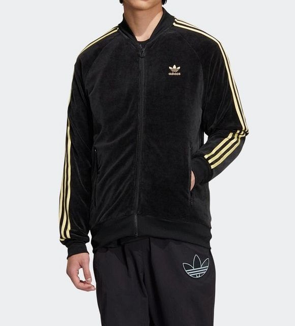 adidasOriginals ベロア ジャケット XL 黒-