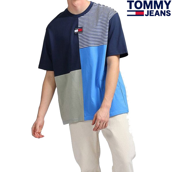 TOMMY JEANS (トミー ジーンズ) - カラーブロックTシャツ TJM CUT SEW
