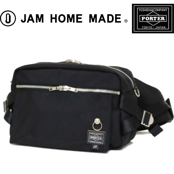 PORTER ×JAM HOME MADE アイレット ウエストバッグ 黒