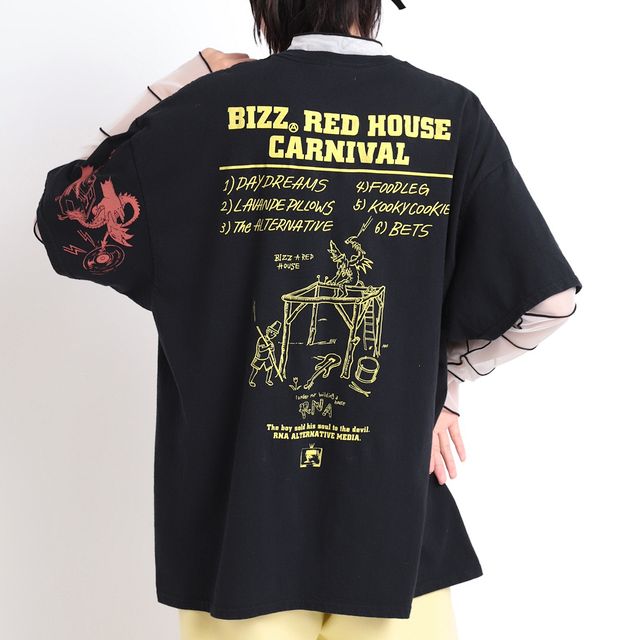 RNA ( アールエヌエー ) - ビザーレッドレコードプリントBIG-Tシャツ