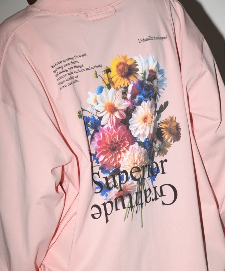 SUPERTHANKS (スーパーサンクス) - バックフラワープリント オーバーサイズ ロングTシャツ /'Flower' L/S T -  FAITHWEB